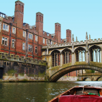 Punting along the backs on the River Cam