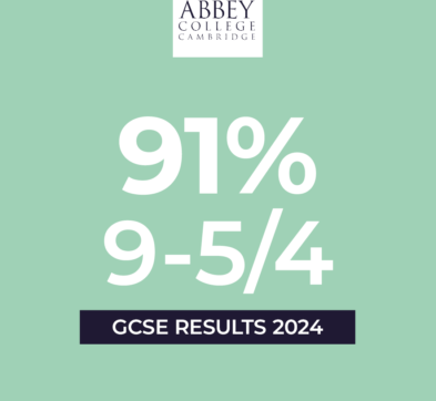 Abbey College Cambridge 2024 GCSE Results 91% Grade 9-5/4